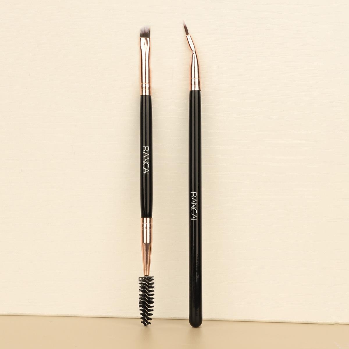 Source Double Head Eyebrow Brush Eyelash Brush and Elbow Eyeliner Brush Eye Makeup Brush Oblique Head Eyebrow Brush