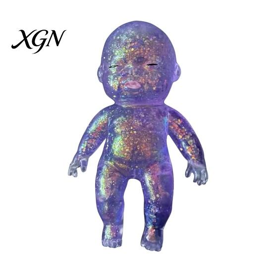 Babies Sensory Toy Glitter Stress Relief Slow Rising Anxiety Relieving Mini Baby Reduction Squeeze Soft Stretchy Relaxation Ball Fidget