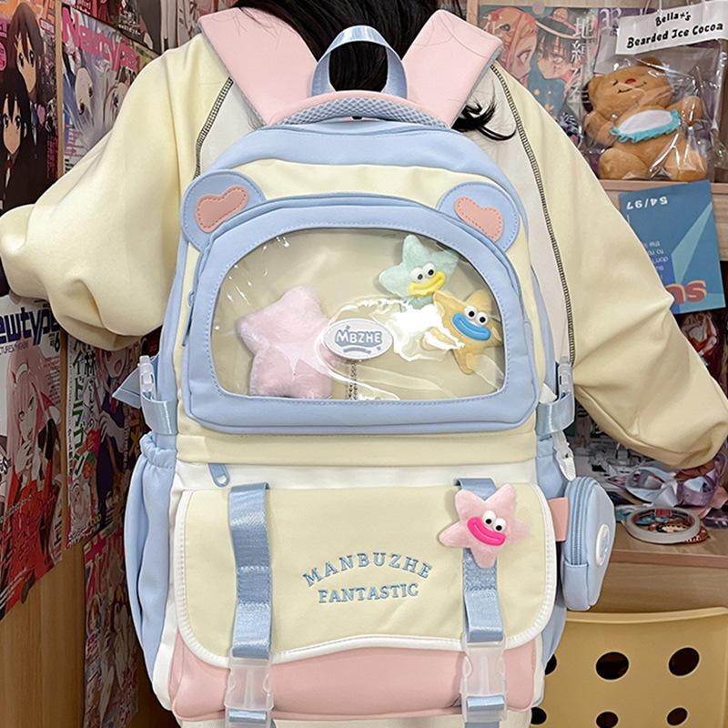 School Bag Children, Primary School Students, Girls, Junior High School Students, High Value Letter Pain Bag, Backpack,