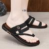 Slippers men's 2025 summer new men's Korean version of personality niche fashion non-slip outer wear driving leather cover toe drag