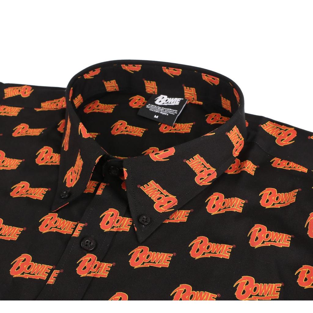 David Bowie Unisex Adult All Over Logo Shirt