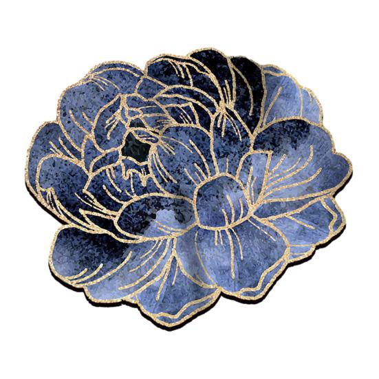 

Floor Mat 3D Flower Design Anti-Slip Wear-Resistant Backing Quick-Drying Drainage Mat Bath Entrance Rug 40x40cm