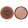 Ahvqevn Guitar Wooden Soundhole Soundhole Cover Block Feedback Buffer EQ Mahogany Wood for Acoustic Folk Style 1 Guitar,
