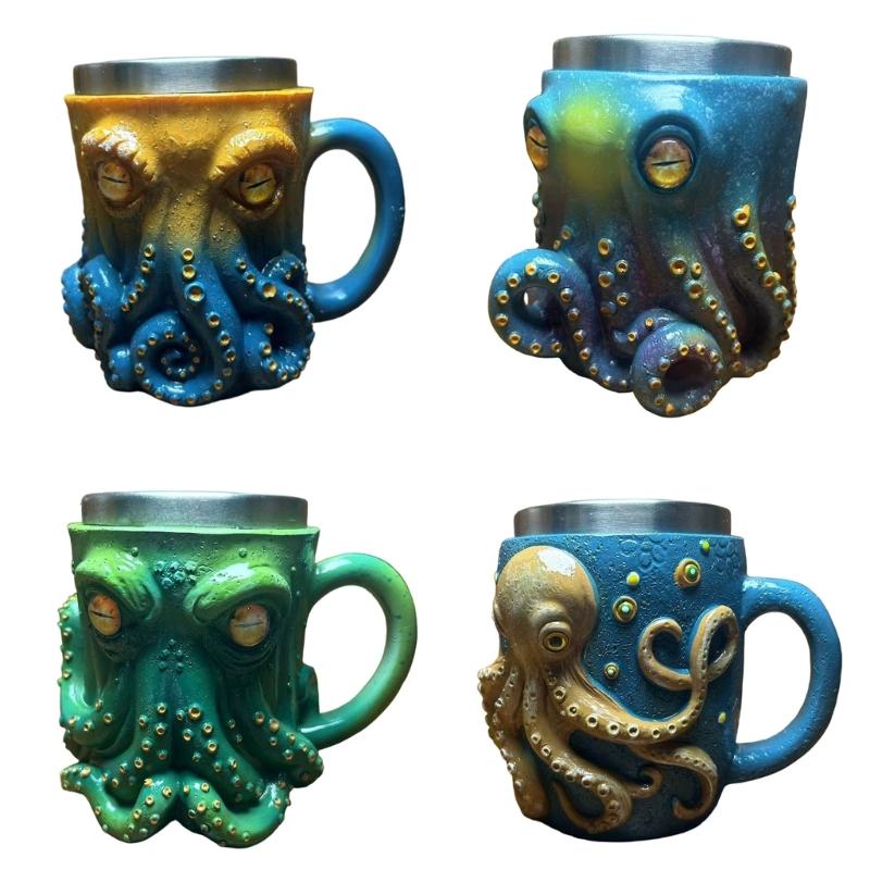 Multifunktionale Oktopus-Tassen Ideal als Trinkgefäß oder Dekoration für Partys und Zusammenkünfte Glatte Vorderseite