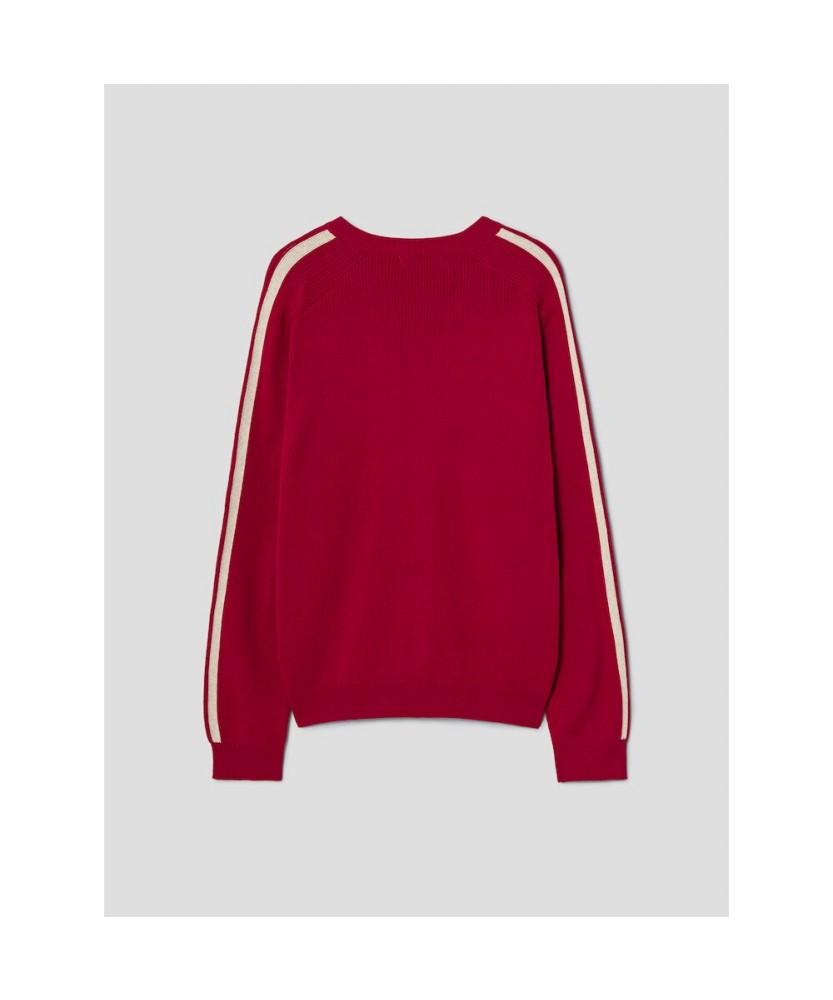 8seconds V-Neck Track Knit Red