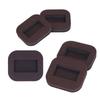 12PCS Felt Felt Caster Cups Non-Slip Mat Beige/Brown Furniture Floor Protectors 3.15" x 2.76" Hardwood Floor Protectors