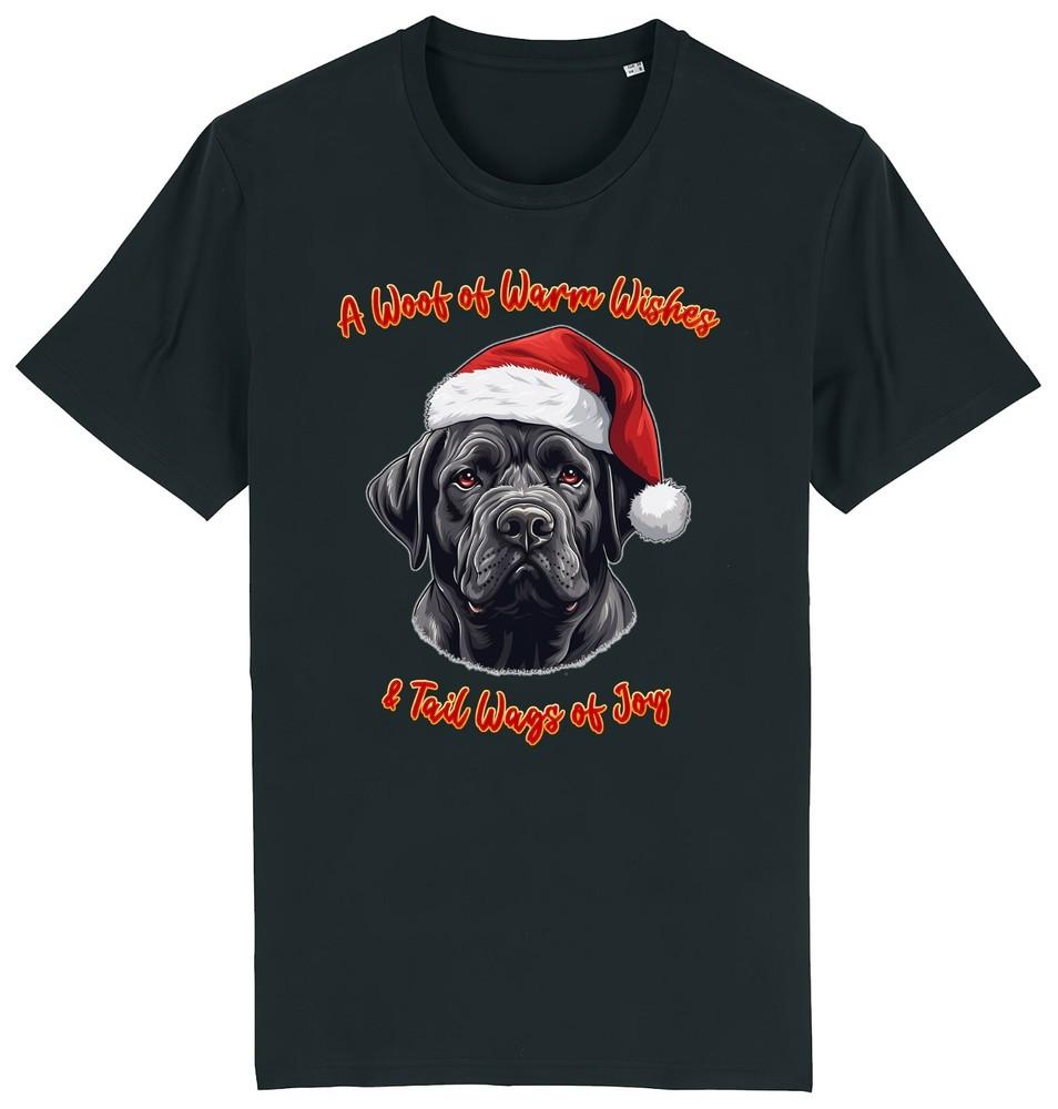 

Kids CANE CORSO Christmas T-Shirt Santa Dog Woof Wishes Dogs Boys Girls Gift Pet XL