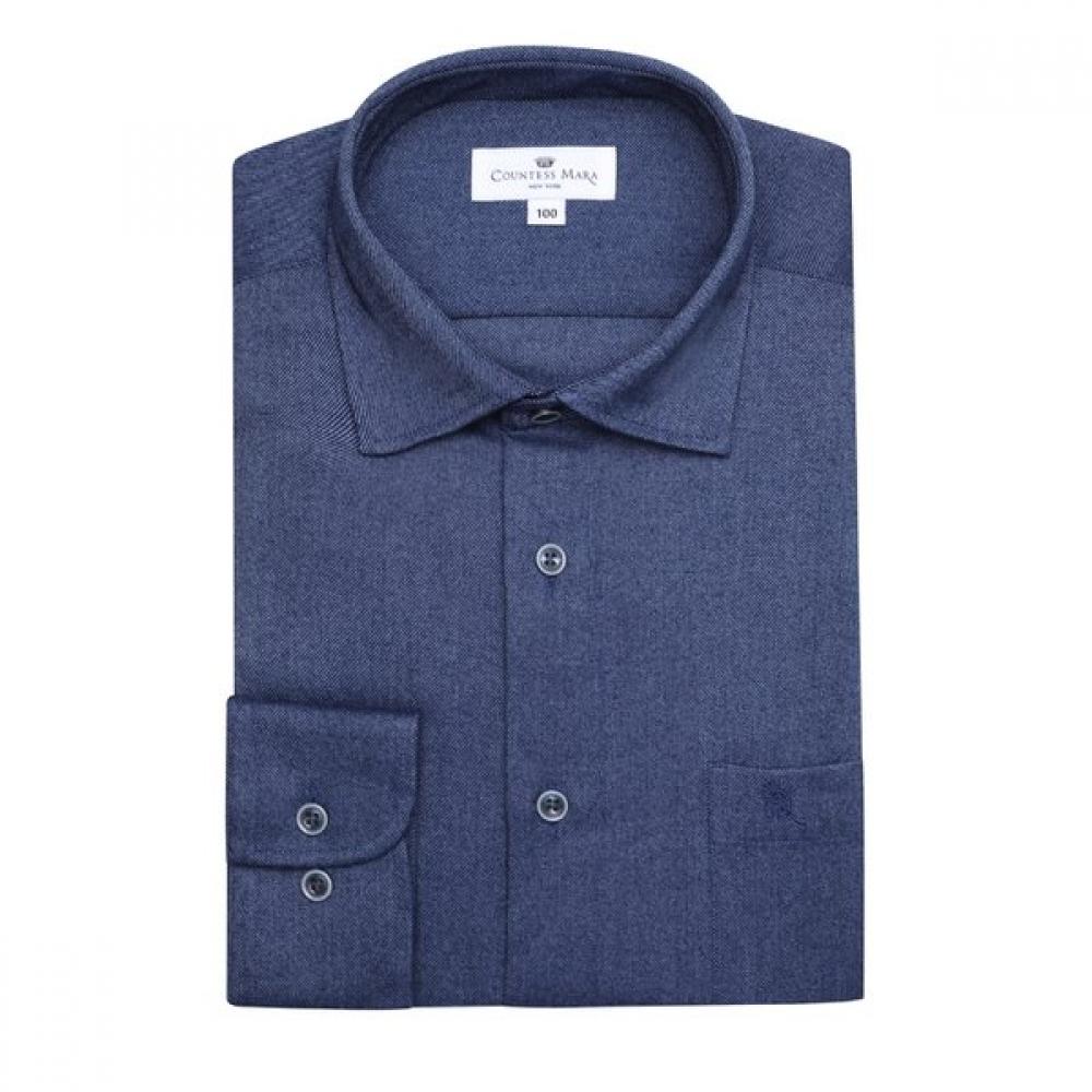 Countess Mara Non Wrinkle Regular Fit Sport Flannel Shirt Vintage Blue Cdcy4c6407n0 110