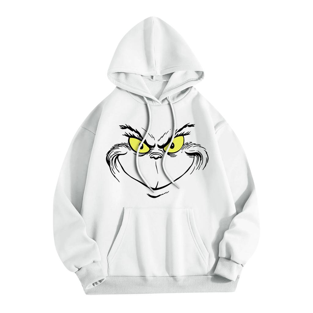 Women's Fashion Christmas Printed Casual Hooded Sweatshirt With Pockets