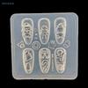 Christmas Series 3D Silicone Nail Art Molds Santa Claus Bear Snowflake Design DIY Transparent Manicure Decoration Templates
