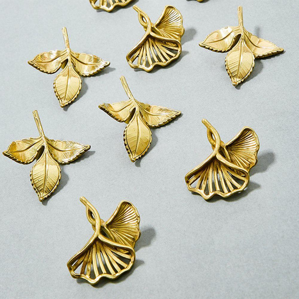 Personalized Olive Leaf Small Handle Brass Closet Door Handle Durable Ginkgo Leaf Door Pulls  Home