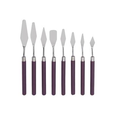8-teiliges Künstlermesser-Set: Öl-, Acryl-, Gouache-Schaber mit rautenförmiger Palettenspachtel