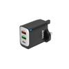 Dual USB & 1C Port 12W Multi-Port Charger - EU/US/UK Compatible