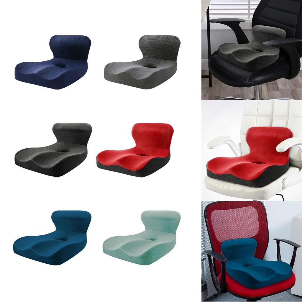Seat Cushion Lumbar Support Tailbone Cushion Breathable Multiuse Ergonomic