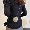 Mini Diamond Inlay Heart Shape Crystal Clutch Purse Stones Evening Wedding Party Shoulder Bag Handle Rhinestone Handbags