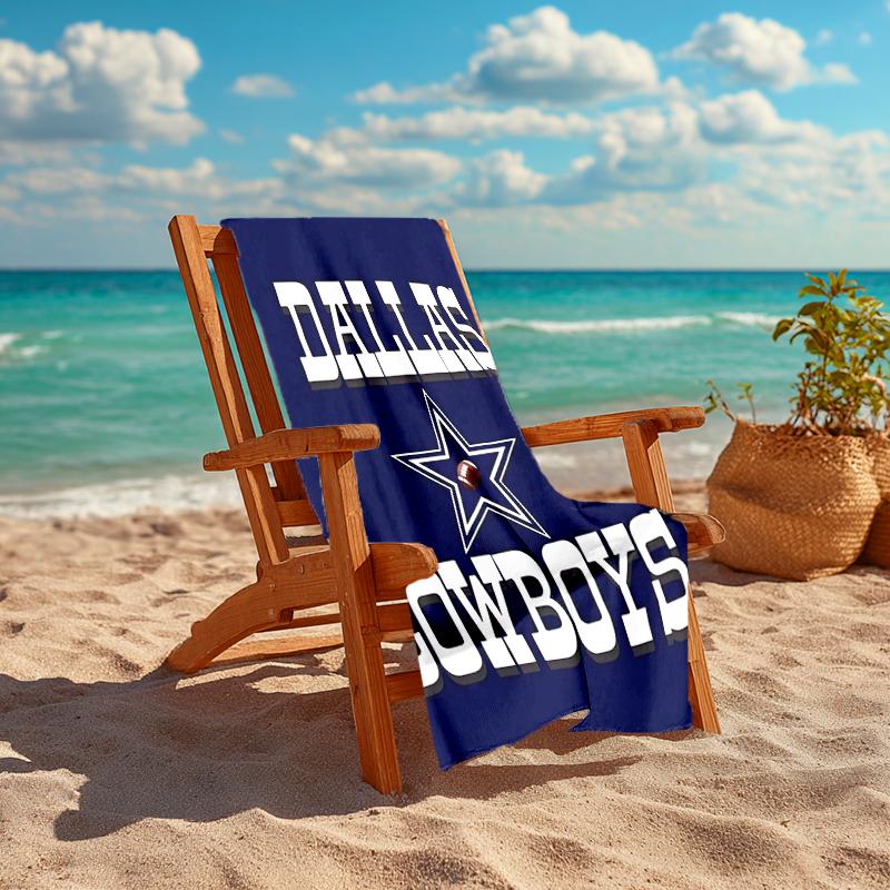 1pc Dallas Cowboys Beach Towel, Comfortable and Thick, and Swimming/Bath/Picnic/Camping Towel, Suitable for Seaside Beaches