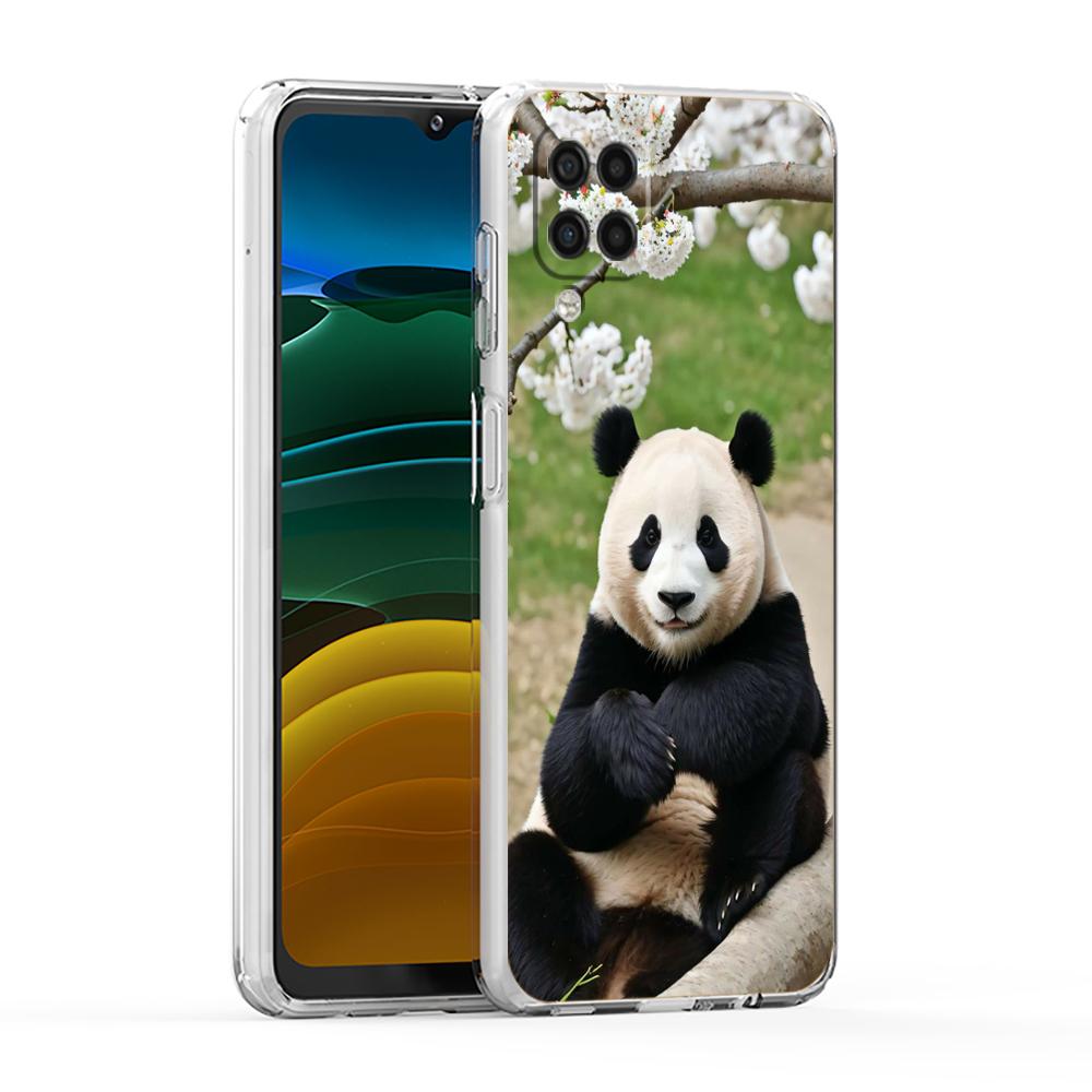 Fubao panda Phone Case for Samsung A13 A15 A25 A35 A51 A55 A71 A21S A11 A31 A52 A41 A23 A53 A73 A32 5G A03S A05s Clear Cover