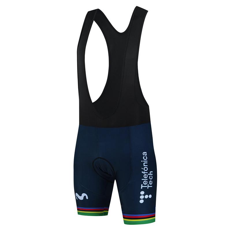 Sada cyklistického dresu Movistar Krátký rukáv Španělsko Muži Anti-UV kolo Sportovní oblečení Tým Letní Oblečení na kolo Maillot Ciclismo Hombre
