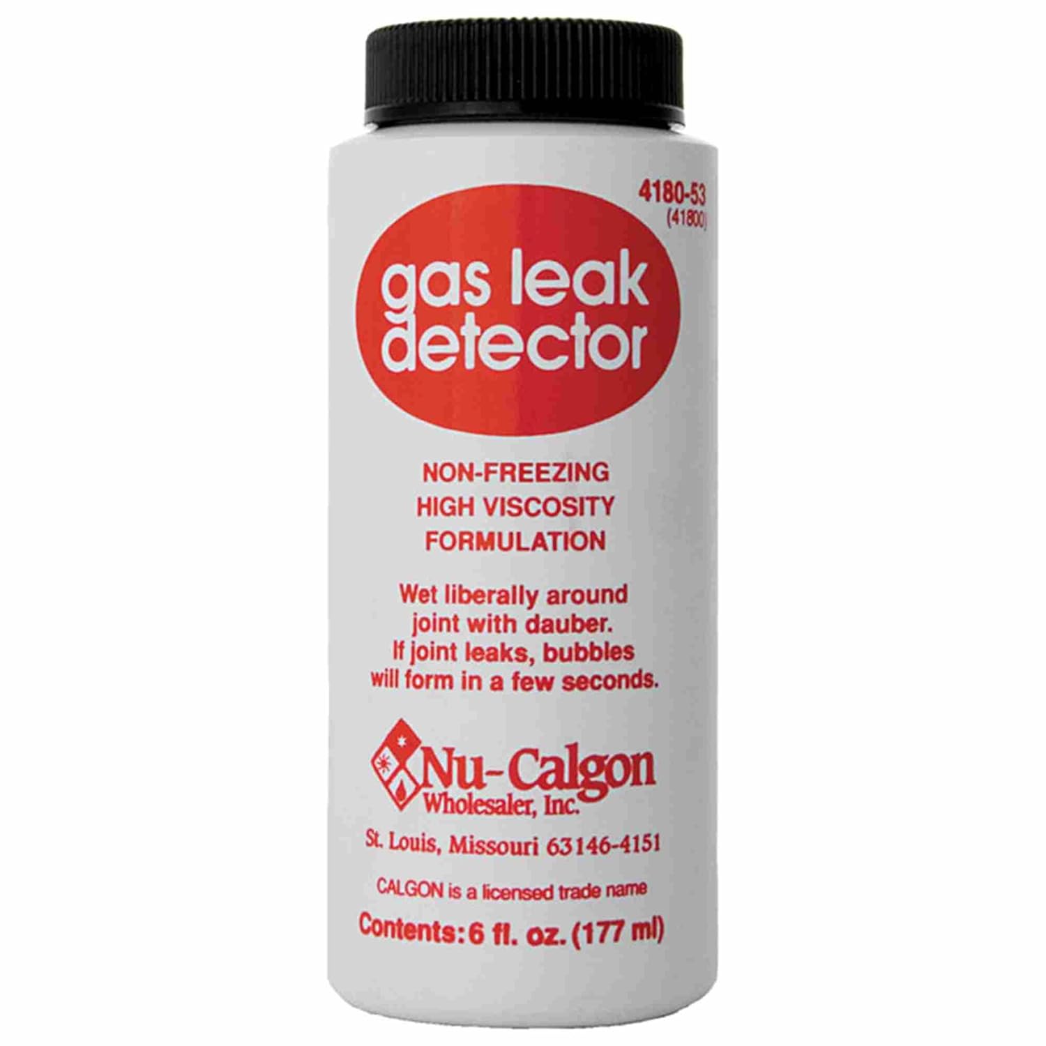 

Детектор утечки газа Nu-Calgon 4180-53, 6 унций. Бутылочка с тампоном-аппликатором