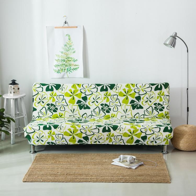 Stretch Folding Sofa Bed Cover Four Seasons Fabric Sofa Cover Full Covered All-Inclusive Double Three-Person Gloves without Support