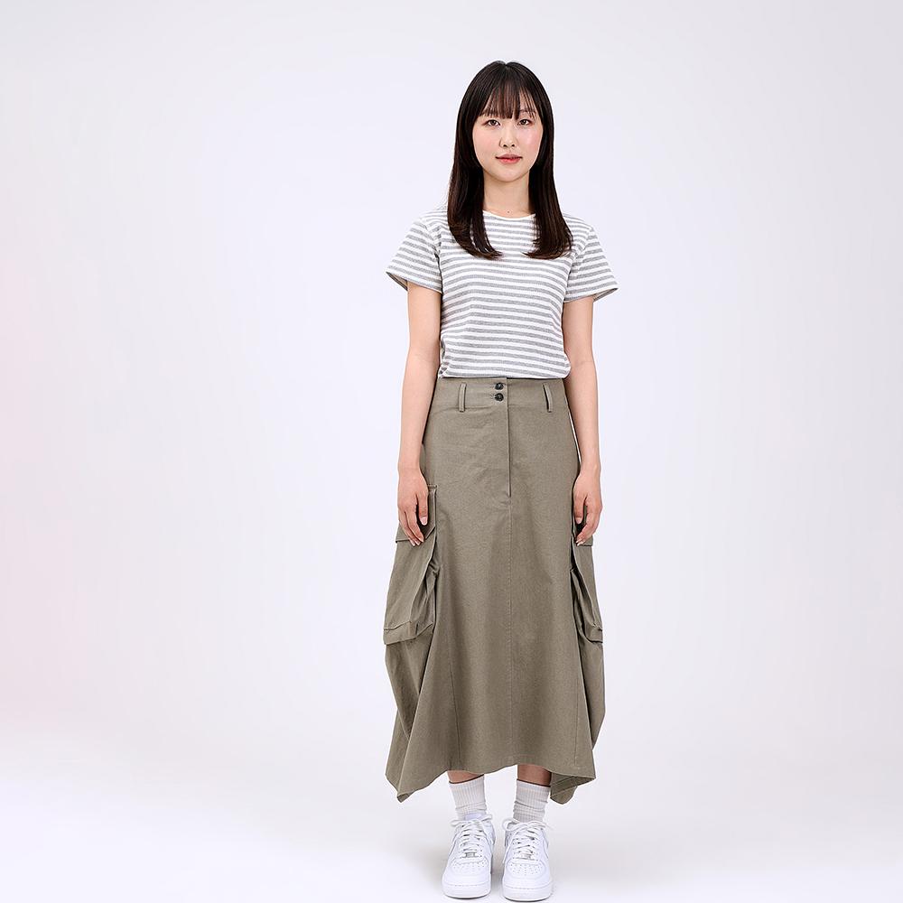 Peullopiendiseukeu Waffle Stripe Tee_Gray