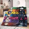 Tokyo Ghoul Deluxe Print Flannel Blanket, Cute Cartoon Pattern for Sofa Bed, Cozy Home Decorative Throw, Travel Use_LIAN