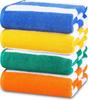 High Quality Tropical Eco-friendly Compressed Quick-Dry Antimicrobial Cotton Beach Towel  Black/Grey/White Striped Pool Bath