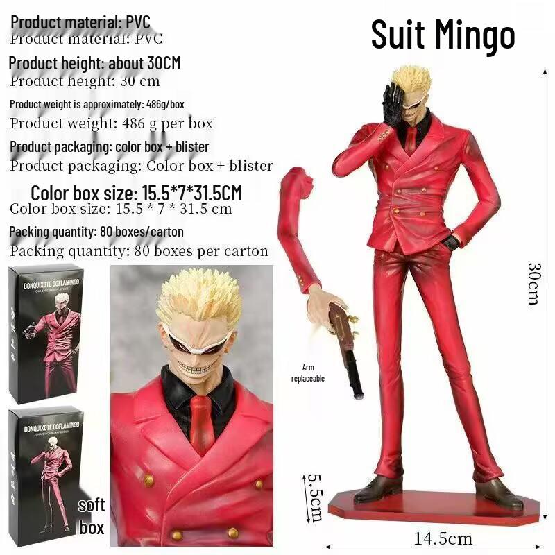 One Piece Doflamingo Red Suit PVC Action Figure Ornament