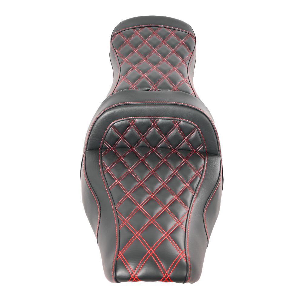 Harley Softail 18-25 Streetfighter Motorcycle Seat with Multi-Color Stitching