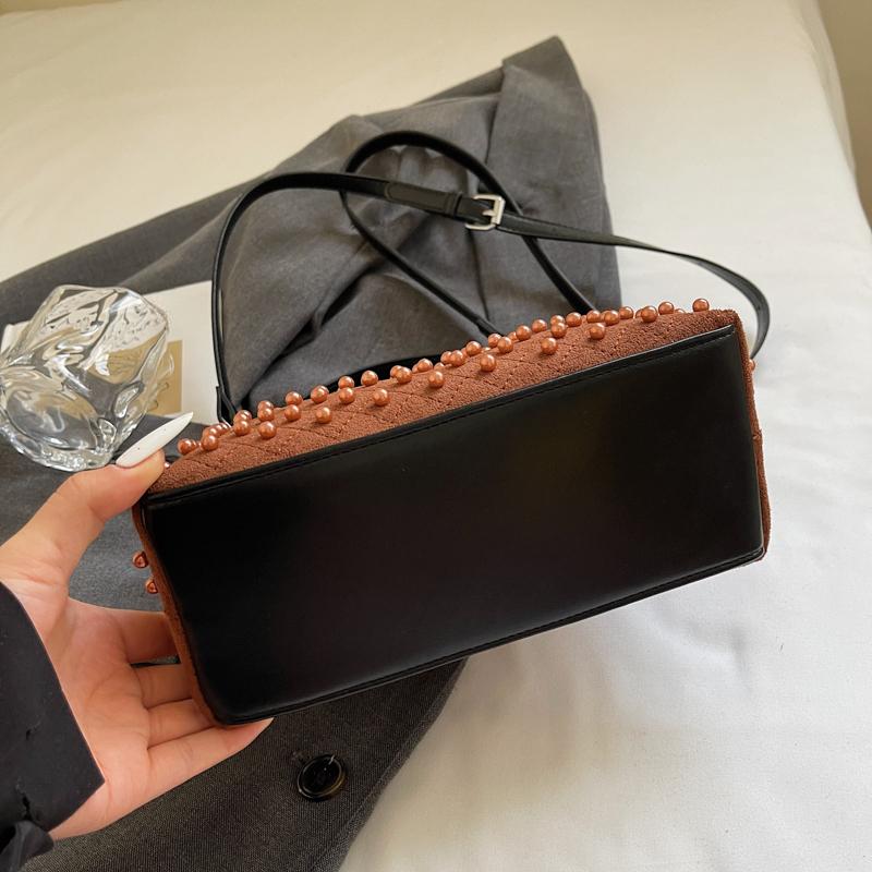 2025 New Rivet Women Bag PU Leather Shoulder Bags Fashion Diamond Inlaid Crossbody Bags For Women Small Shopping Messenger Bag