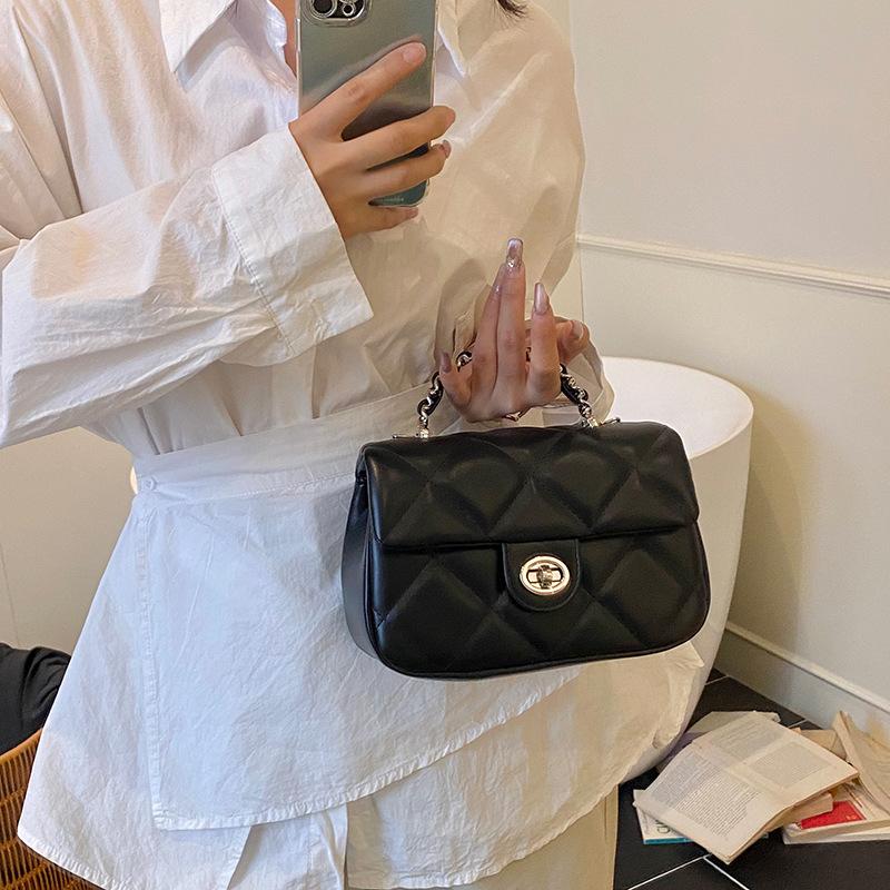 Summer Fashion Handbag Small Bag Women's 2025 New Simple Diamond Checkered Small Square Bag Versatile Shoulder Crossbody Bag