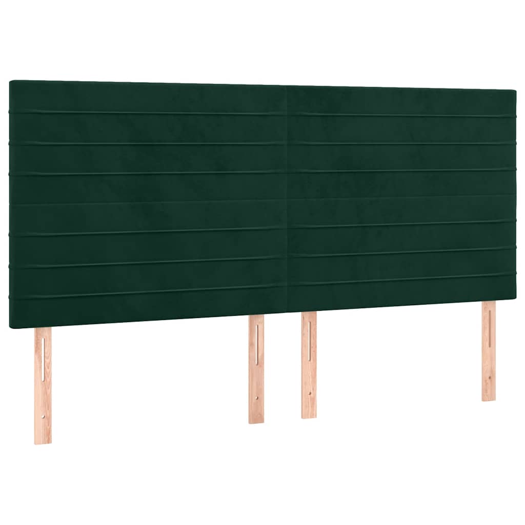 Bed Frame without Mattress Dark Green 200x200 cm Velvet