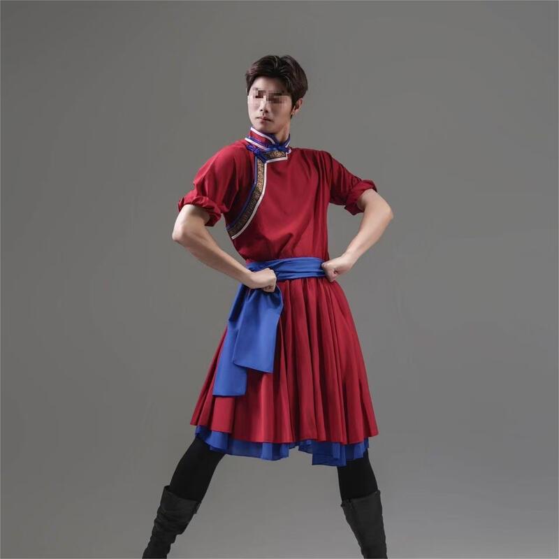 

Мужской костюм для монгольского танцевального представления XL