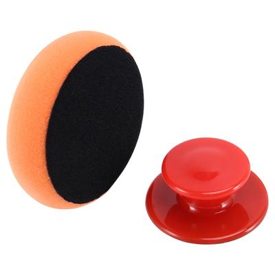 M63K-6Pcs/Set Car Wax Wash Polish Pad Sponge Cleaning Foam Kit Microfiber Applicator Pads With Gripper Handle Car-Styling