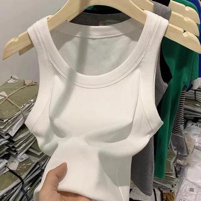 Gilet Donna Qualità Lavorato a Maglia Canottiere Scollo a U Senza Maniche Top Casual Colore Unico Canottiera Base Casual per Donna Estate