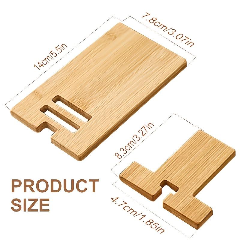 

Natural Bamboo Adjustable Folding Stand, Detachable Portable Desktop Holder for Mobile & Tablet жёлтый