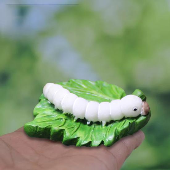 Caterpillar Garden Ornament Weatherproof Yard Art Decor Insect Model Outdoor