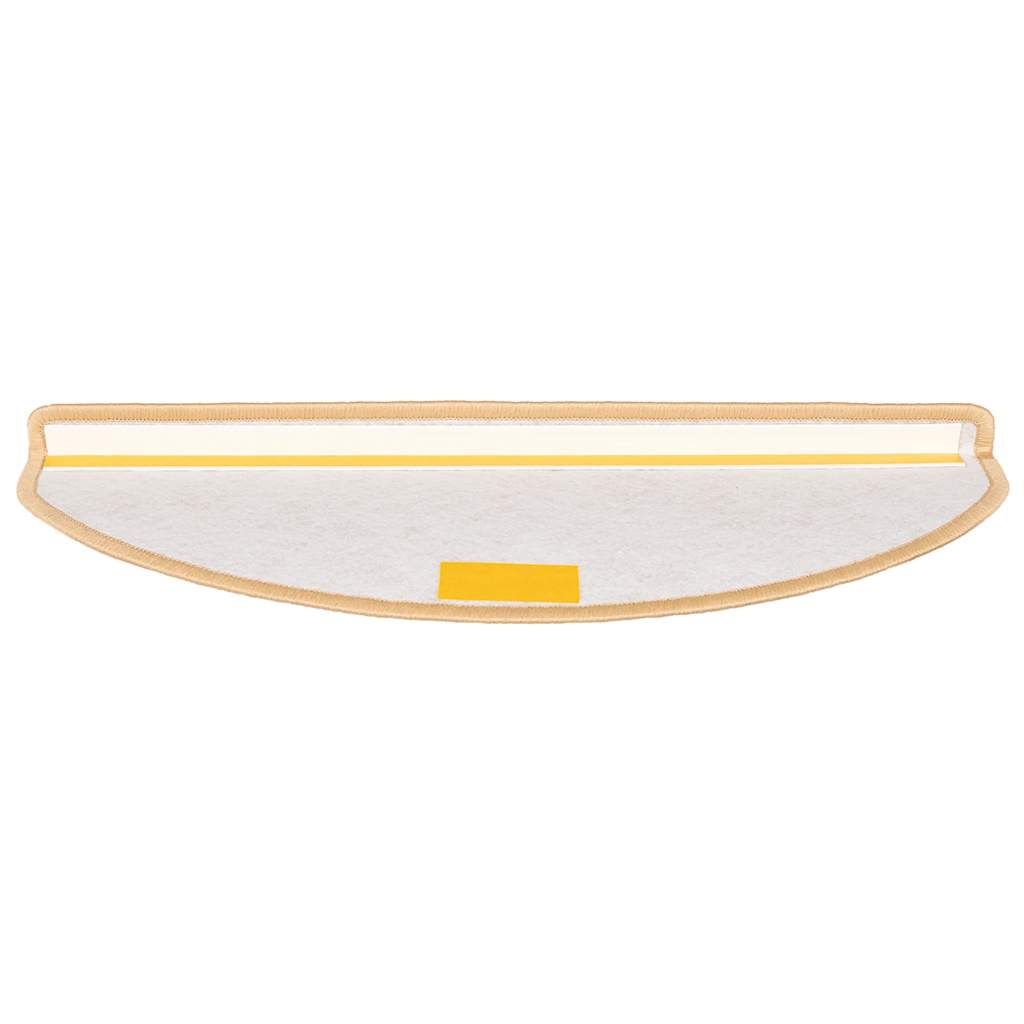 Step Mats 15 pcs. 65 x 21 x 4 cm Cream Semi Round Large