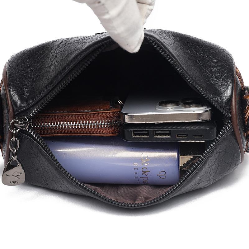 Women's bag new multi-layer high-value solid color shoulder bag fashionable versatile large-capacity crossbody pillow bag