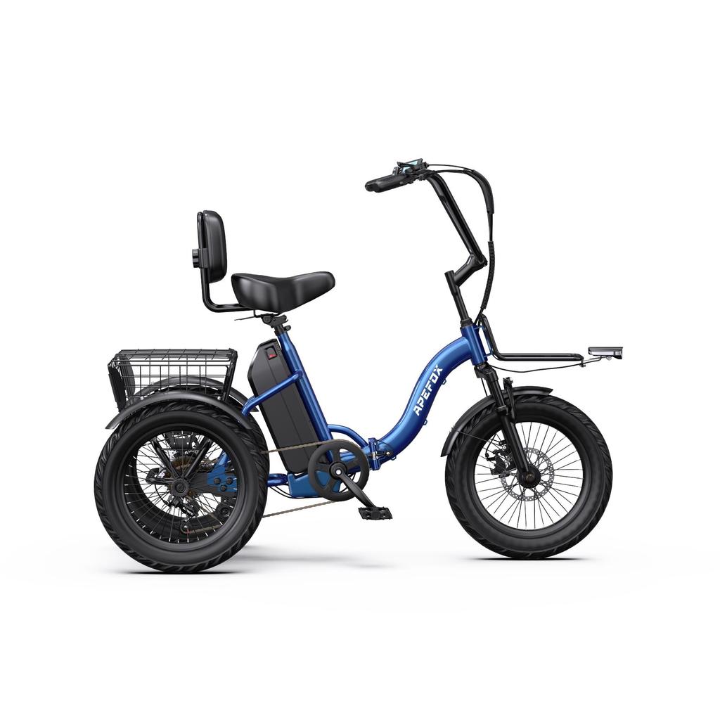 APEFOX RH30 Triciclo Elettrico Pieghevole per Adulti Motore 500W Batteria 48V 15Ah Autonomia 70-80km Triciclo da Pendolare a 3 Ruote