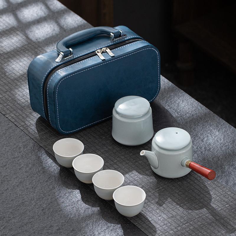 Ceramic Portable Travel Tea Set Bank Company Portable Tea Set