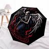 1pc Skelewing, Deathly Automatic Folding Umbrella - Windproof Compact Travel Umbrella with Auto Open/Close, 8-Rib Heavy-Duty Shaft for Women/Men A014