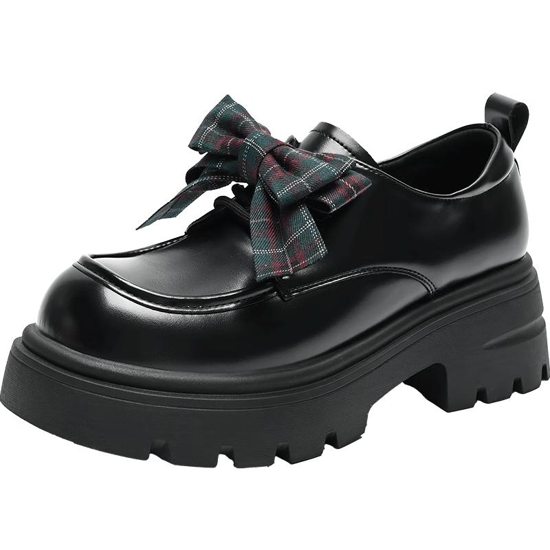 ZHR Women s Platform Bowknot Loafers 39