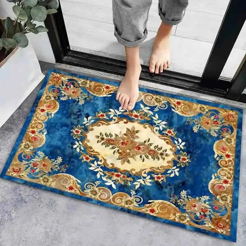 Entrance Door Mat Home Decoration Bohemian Ethnic Carpet Modern Geometric Cartoon Print Non-slip Absorbent Bathroom Kitchen Rug