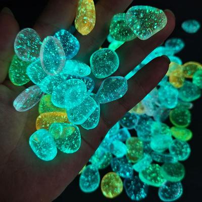Glow In the Dark Colorful Luminous Stone Long-lasting Fish Tank Decoration Stone  for Aquatic