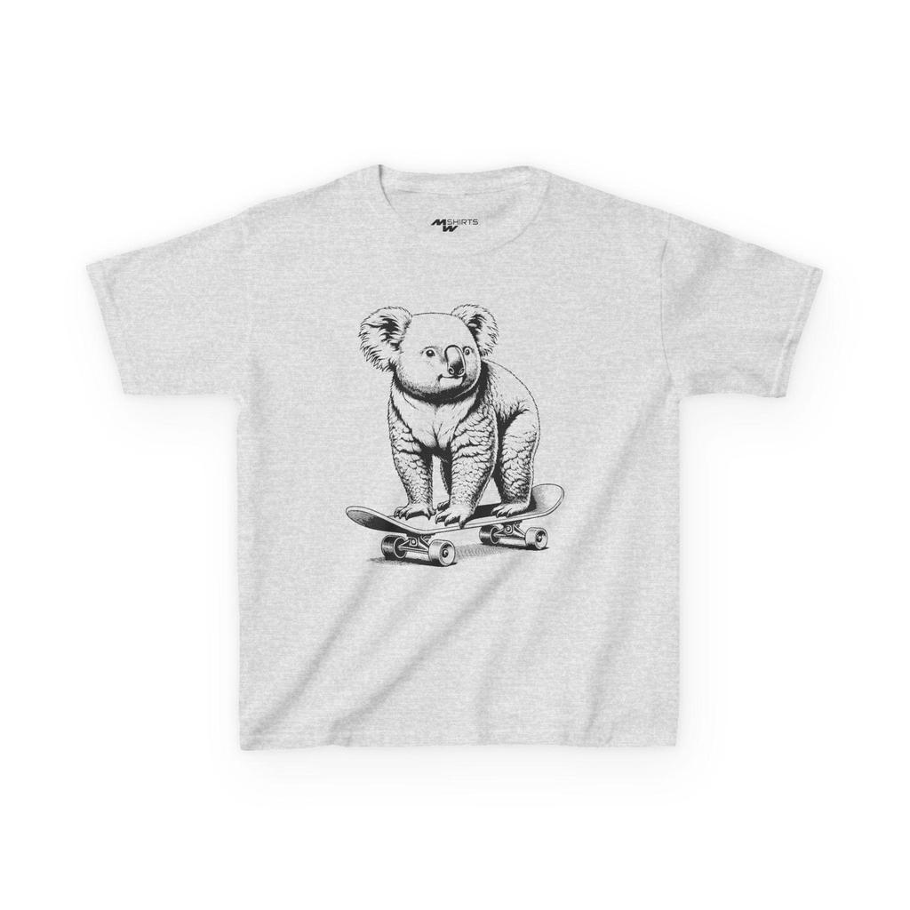 Playful Koala Skateboarding Kids Tee