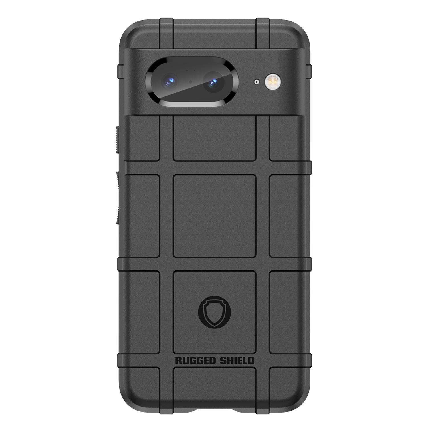 

For Google Pixel 8 Square Grid Texture Soft TPU Phone Case Anti-drop Back Cover Green