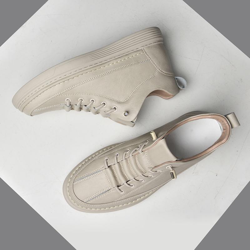 מותג אופנה נעלי אוקספורד לגברים עמידות בשחיקה סוליה עבה נעלי עבודה נעלי עור אמיתי לגברים נעליים עסקיות קז'ואל