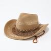 Hot Sale Western Cowboy Straw Hat Bending Brim Commuter Versatile Preferred Straw Hat Sun Hat