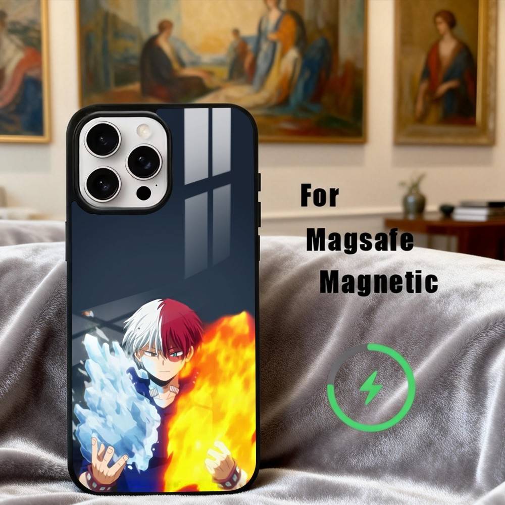 S-Shoto-O T-Todoroki M-MHA-A Phone Case For iPhone17,16,15,14,13,12,11 Plus,For Magnetic Wireless Charge Cover